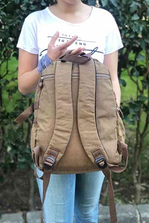 Suya Dayanıklı Sırt Çantası Taba - 12C