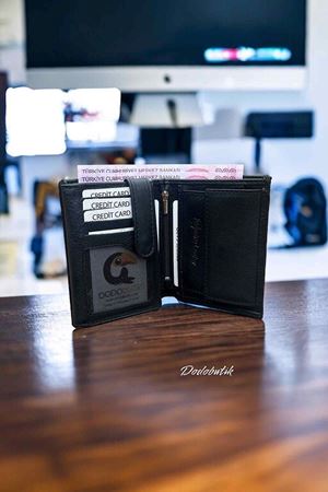 Hakiki Deri Siyah Cüzdan DD03 