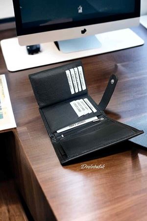 Hakiki Deri Siyah Cüzdan DD03 