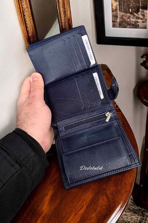 Hakiki Deri Lacivert Cüzdan WP003  