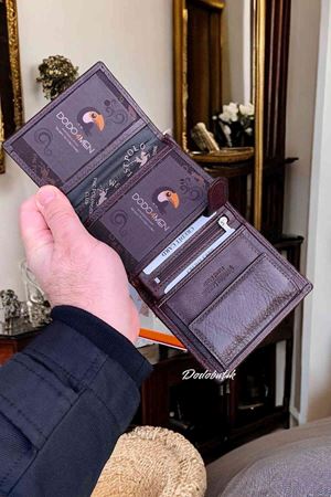 Kahverengi Hakiki Deri Klasik Cüzdan DD02 