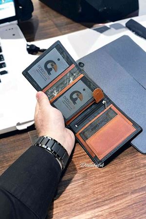 Siyah-Taba Hakiki Deri Klasik Cüzdan DD02 