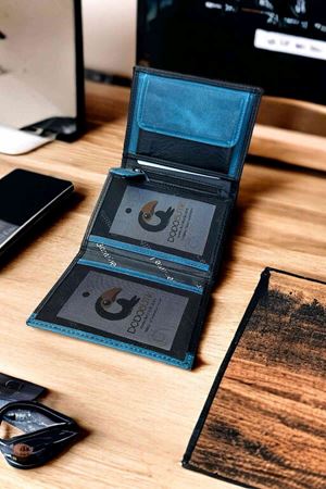 Siyah-Tukuaz Hakiki Deri Klasik Cüzdan DD02