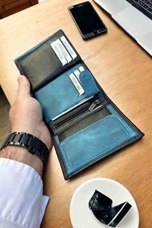 Siyah-Tukuaz Hakiki Deri Klasik Cüzdan DD02