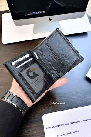 Hakiki Deri Siyah Erkek Cüzdan DD77