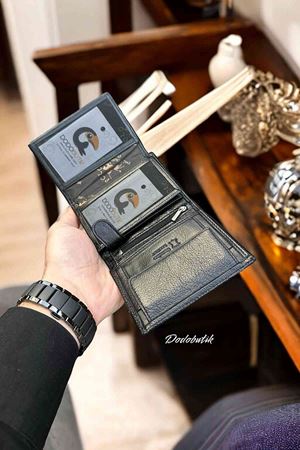 Hakiki Deri Siyah Erkek Cüzdan DD77