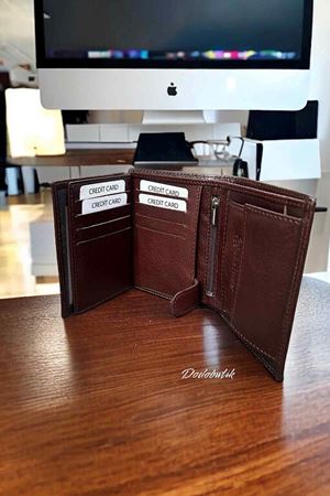 Hakiki Deri Kahverengi Erkek Cüzdan DD77