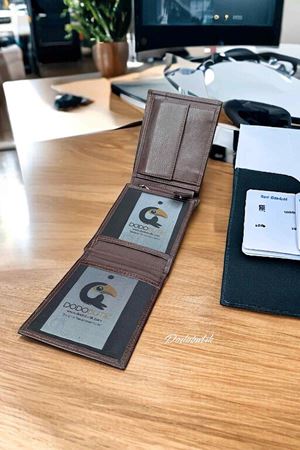 Hakiki Deri Kahverengi Cüzdan DD63