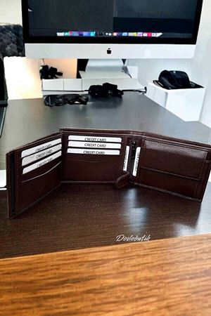 Hakiki Deri Kahverengi Cüzdan DD63