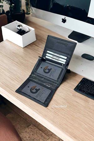 Hakiki Deri Siyah Erkek Cüzdan DD67