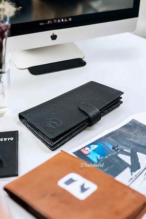Siyah Deri Telefonlu Cüzdan WP877P