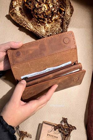 Hakiki Deri Taba Bayan Cüzdan 443