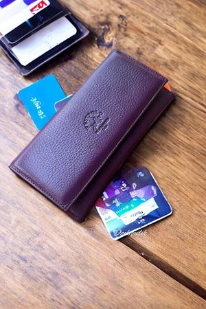 Bayan Mor Deri Cüzdan DD464