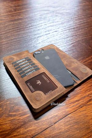 Hakiki Deri Telefon Gözlü Mıknatıslı Taba Cüzdan DD2727