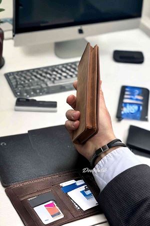 Hakiki Deri Telefon Gözlü Mıknatıslı Taba Cüzdan DD2727