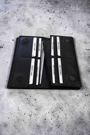 Hakiki Deri Telefon Gözlü Mıknatıslı Siyah Cüzdan DD2725