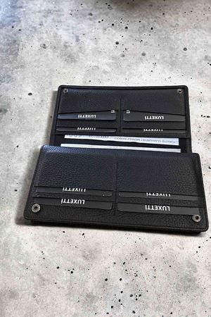 Hakiki Deri Telefon Gözlü Mıknatıslı Siyah Cüzdan DD2725