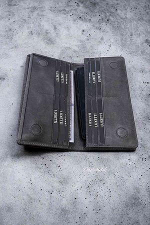 Hakiki Deri Telefon Gözlü Mıknatıslı Gri Cüzdan DD2725