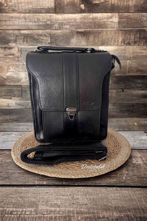 Hakiki Deri Erkek Siyah Omuz Çantası DDA4040