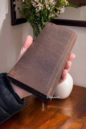 Hakiki Deri Kahverengi Bayan Cüzdan 443 