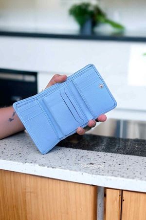 Hakiki Deri Bayan Buz Mavizi Cüzdan DD422