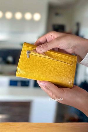 Westpolo Bayan Sarı Deri Cüzdan WPL488