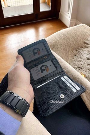 Kadın Hakiki Deri Siyah Cüzdan DD422