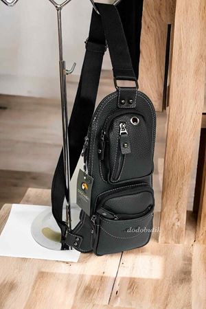 Erkek Cepli Siyah Çapraz Omuz Çantası DDA18