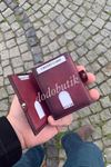 Bordo Crazy Deri Tarz Cüzdan 781