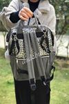 Gri Leoparlı Bebek Çantası